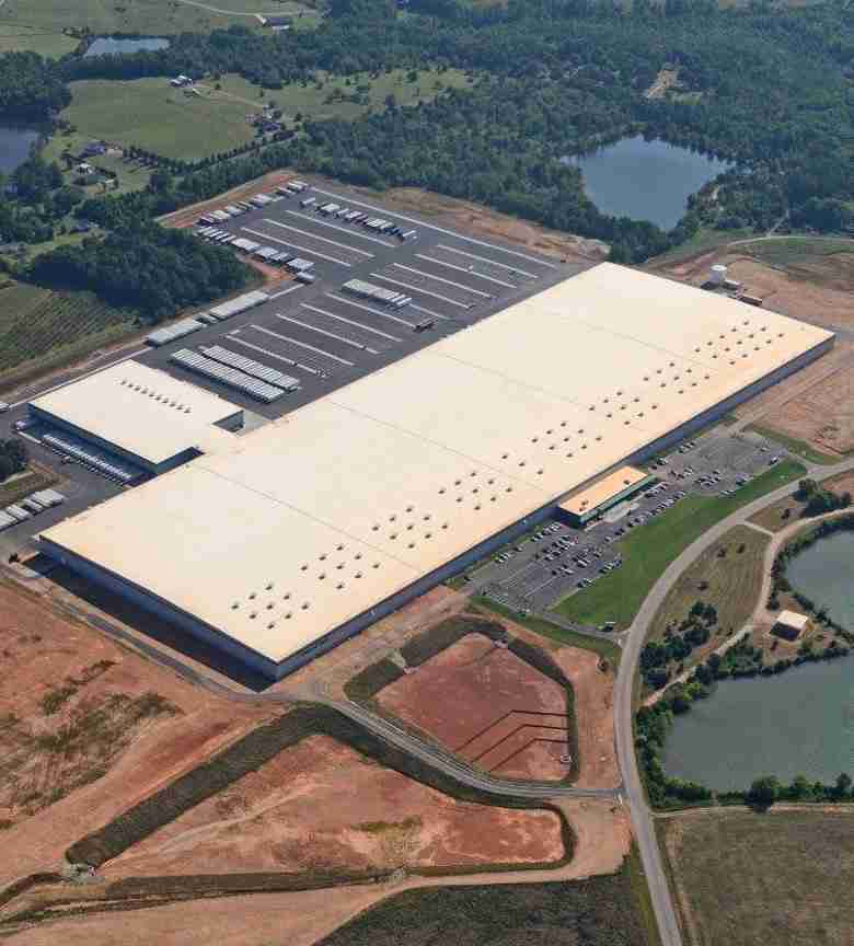 Tindall Corporation Wall Panel Systems Precast Concrete Dollar Tree Regional Distribution Center Aerial Cherokee County South Carolina